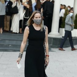 Fiona Ferrer en el funeral de Álex Lequio