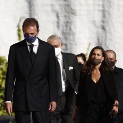 Alessandro Lequio y María Palacios en el funeral de Álex Lequio