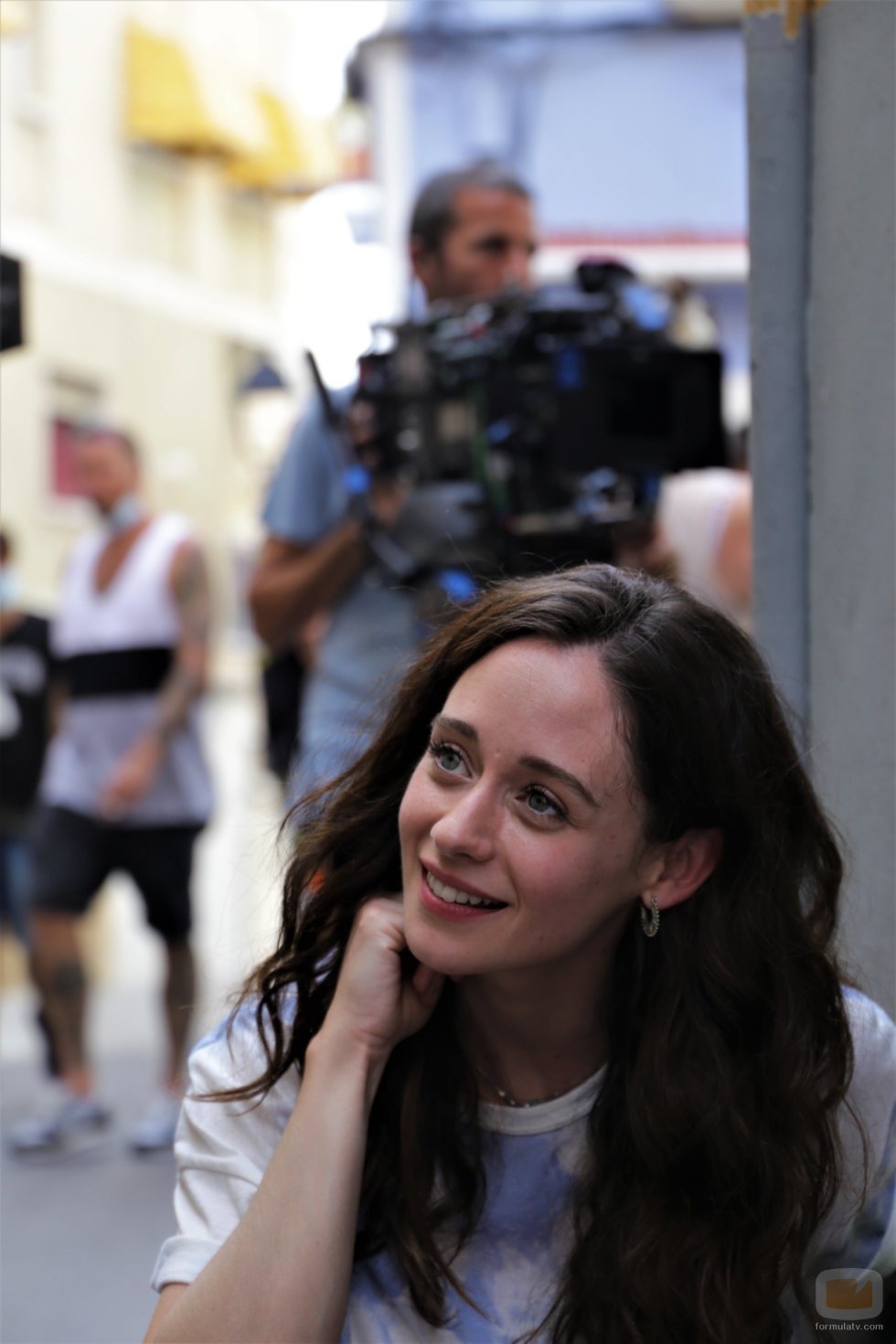 Elena Rivera, durante el rodaje de 'Alba'