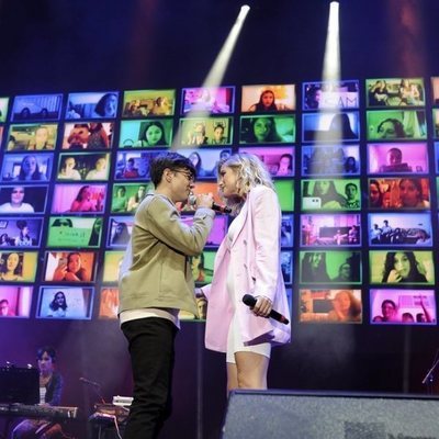 Flavio y Samantha, en el concierto de 'OT 2020'