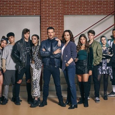 Daniel Grao y Olaya Caldera, junto a todos los alumnos de HIT'