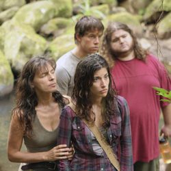 Melissa Farman, Tania Raymonde, Blake Bashoff y Jorge García en 'Perdidos'