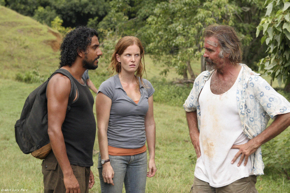 Sayid Jarrah, Charlotte Lewis y Frank Lapidus en 'Perdidos'