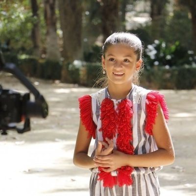 Soleá, muy sonriente durante la grabación del videoclip de "Palante"