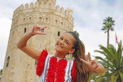 Soléa en la Torre del Oro en una secuencia de "Palante"