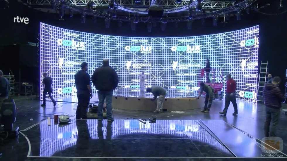 Vista frontal del escenario español de Eurovisión Junior 2020