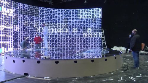 Vista lateral del escenario de TVE para Eurovisión Junior 2020