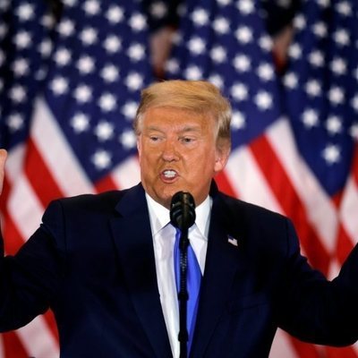 Donald Trump comparece tras conocer los primeros resultados de las elecciones de 2020