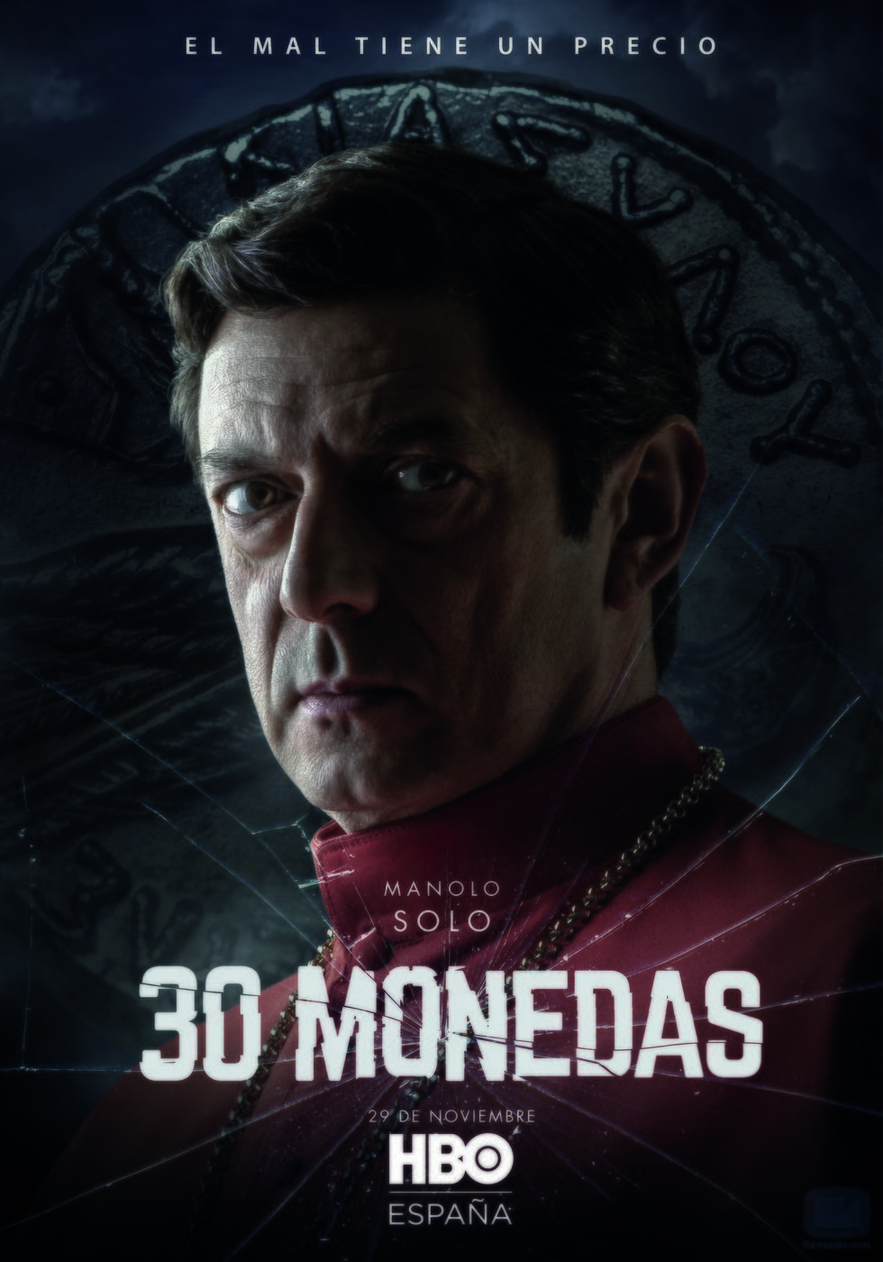 Póster de Fabio Santoro (Manolo Solo) en '30 monedas'