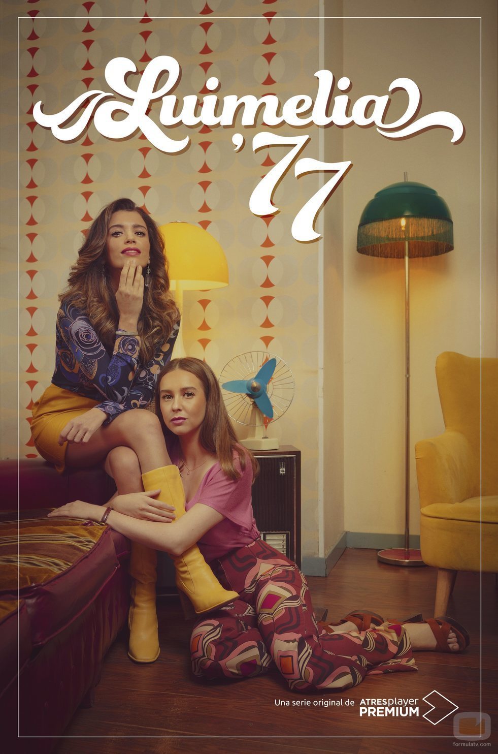 Cartel promocional con Amelia y Luisita en '#Luimelia 77'