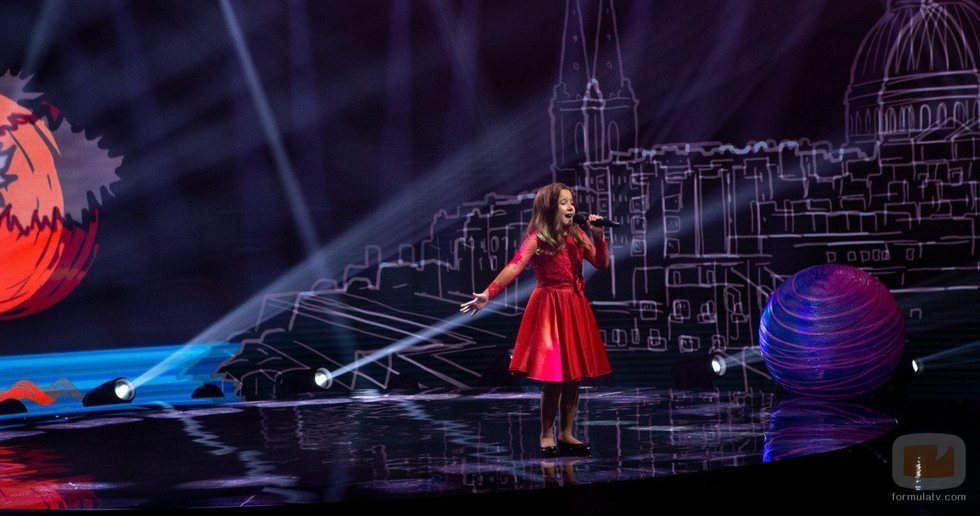 Chanel Monseigneur, representante de Malta, en la Gran Final de Eurovisión Junior 2020