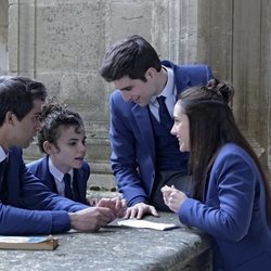 Paul, Adele, Manu y Amaia, en 'El internado: Las Cumbres'