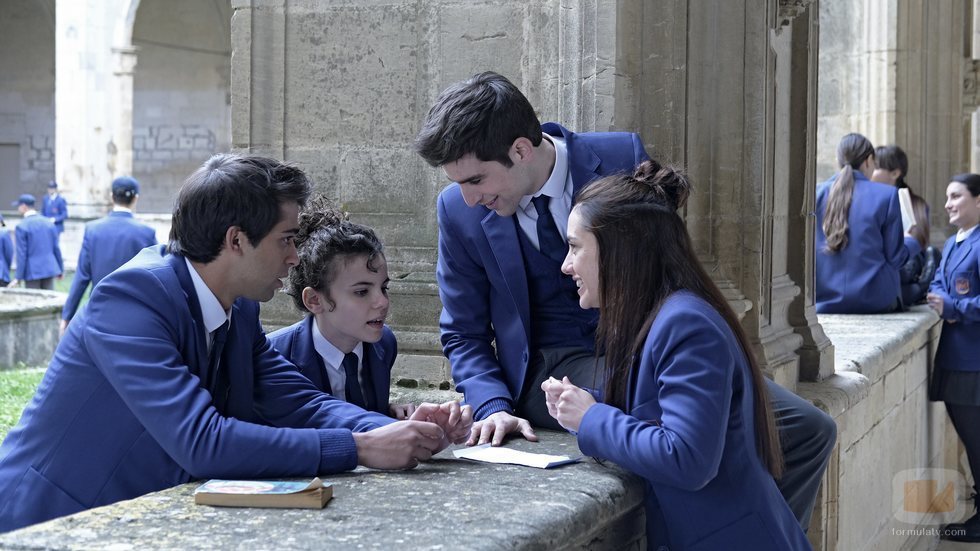 Paul, Adele, Manu y Amaia, en 'El internado: Las Cumbres'