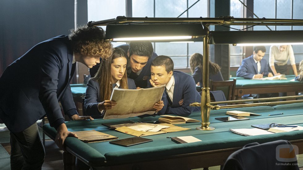 Julio, Amaia, Eric y Paz, en 'El internado: Las Cumbres'