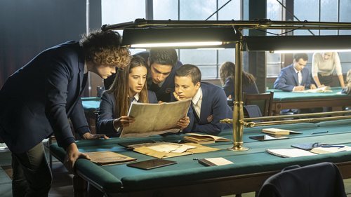 Julio, Amaia, Eric y Paz, en 'El internado: Las Cumbres'