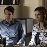 Daniel y Amanda LaRusso en la tercera temporada de 'Cobra Kai'