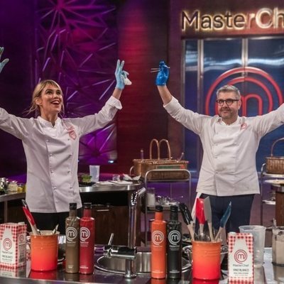 Raquel Meroño y Florentino Fernández, al final de su duelo en 'MasterChef Celebrity 5'