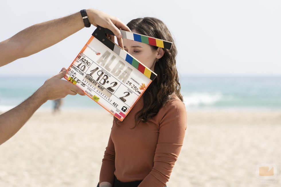 Elena Rivera, protagonista de 'Alba', durante el rodaje