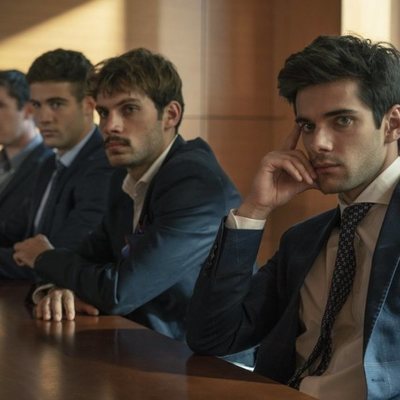Álvaro Rico, Pol Hermoso, Jason Fernández y Eric Masip en 'Alba'