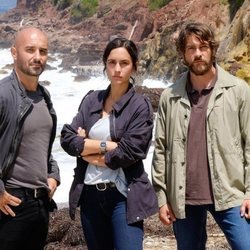 Alain Hernández, Megan Montaner y Félix Gómez en 'La caza. Tramuntana'