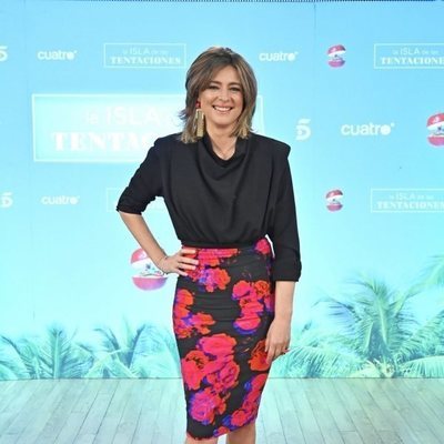 Sandra Barneda posa en la rueda de prensa de 'La isla de las tentaciones 3'