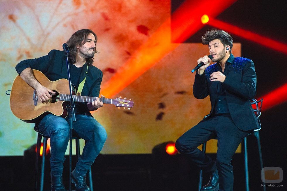 Blas Cantó con Andrés Suárez en 'Destino Eurovisión'