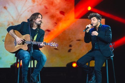 Blas Cantó con Andrés Suárez en 'Destino Eurovisión'