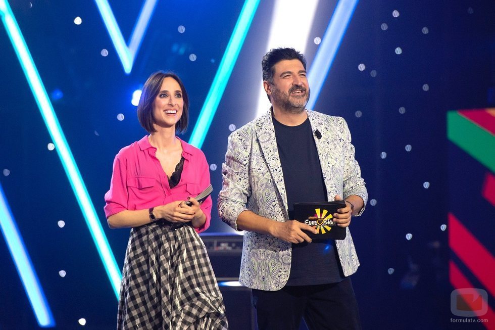 Tony Aguilar y Julia Varela en 'Destino Eurovisión'