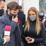 Javián y Marta López asisten al funeral de Àlex Casademunt