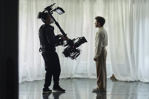 Blas Cantó durante la grabación del videoclip "Voy a quedarme"