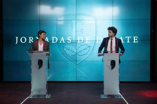 Carla Díaz e Itzan Escamilla en la cuarta temporada de 'Élite'