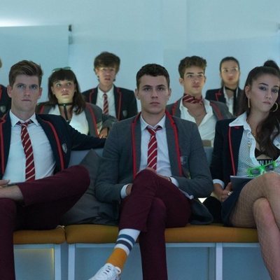 Miguel Bernardeau, Arón Piper y Claudia Salas en la cuarta temporada de 'Élite'