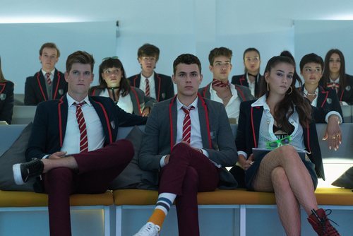 Miguel Bernardeau, Arón Piper y Claudia Salas en la cuarta temporada de 'Élite'