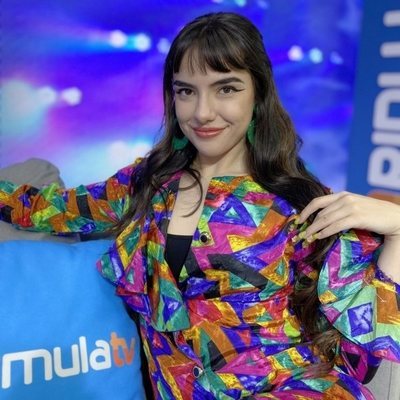 Marta Sango en el plató de FormulaTV