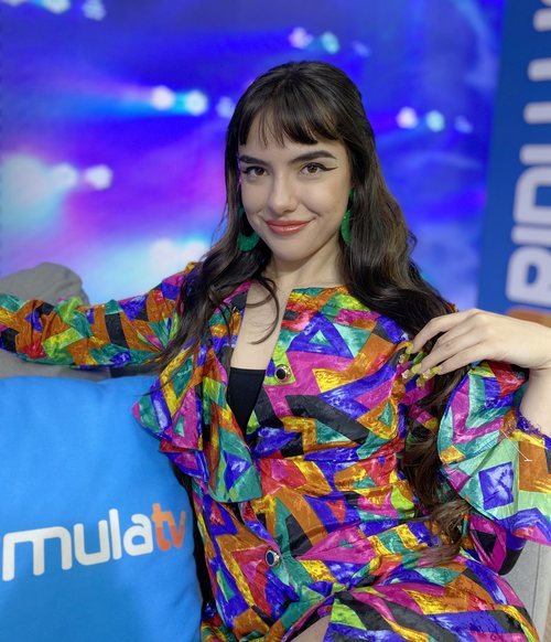 Marta Sango en el plató de FormulaTV