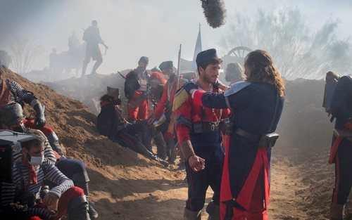 Sebatián Yatra en el rodaje de 'Érase una vez...pero ya no'