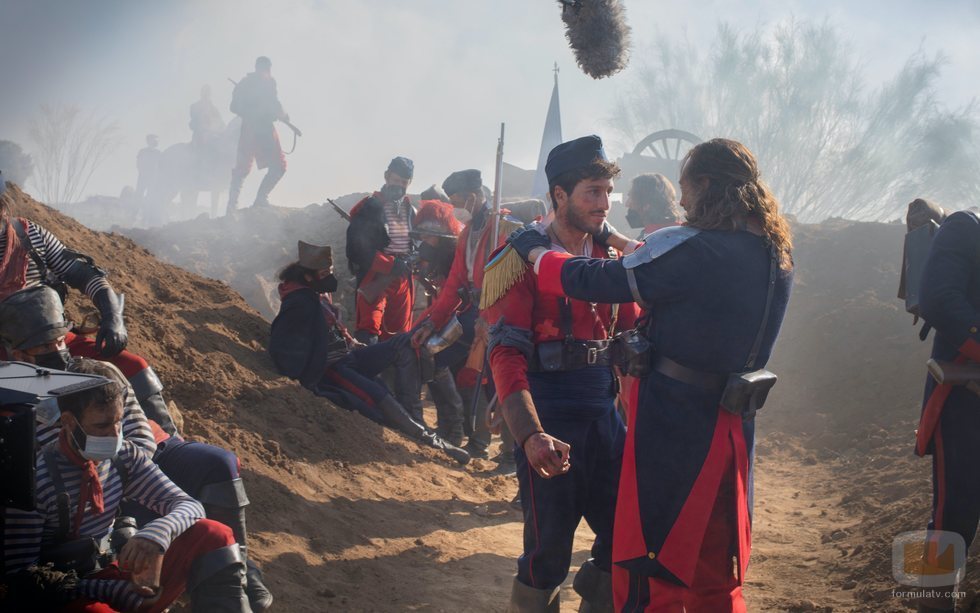 Sebatián Yatra en el rodaje de 'Érase una vez...pero ya no'