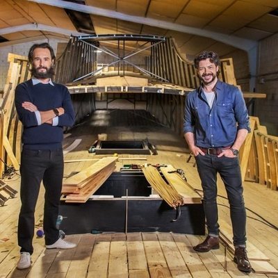Rodrigo Santoro y Álvaro Morte en el set de 'Sin límites'