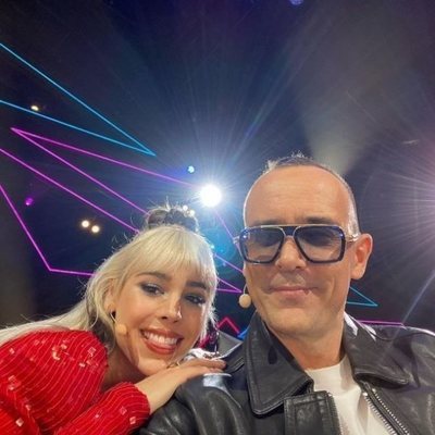 Risto Mejide y Danna Paola en el plató de 'Top Star. ¿Cuánto vale tu voz?'