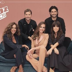 Eva González, Vanessa Martín, Rosario Flores, Melendi y David Bisbal en 'La Voz Kids 2021'
