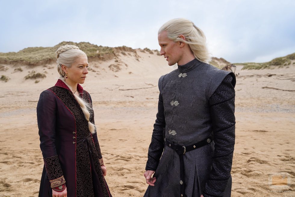 Emma D'Arcy y Matt Smith como Rhaenyra y Daemon Targaryen en 'La casa del dragón'