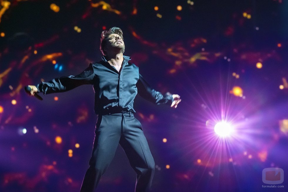 Blas Cantó en el primer ensayo de "Voy a quedarme" en Eurovisión 2021