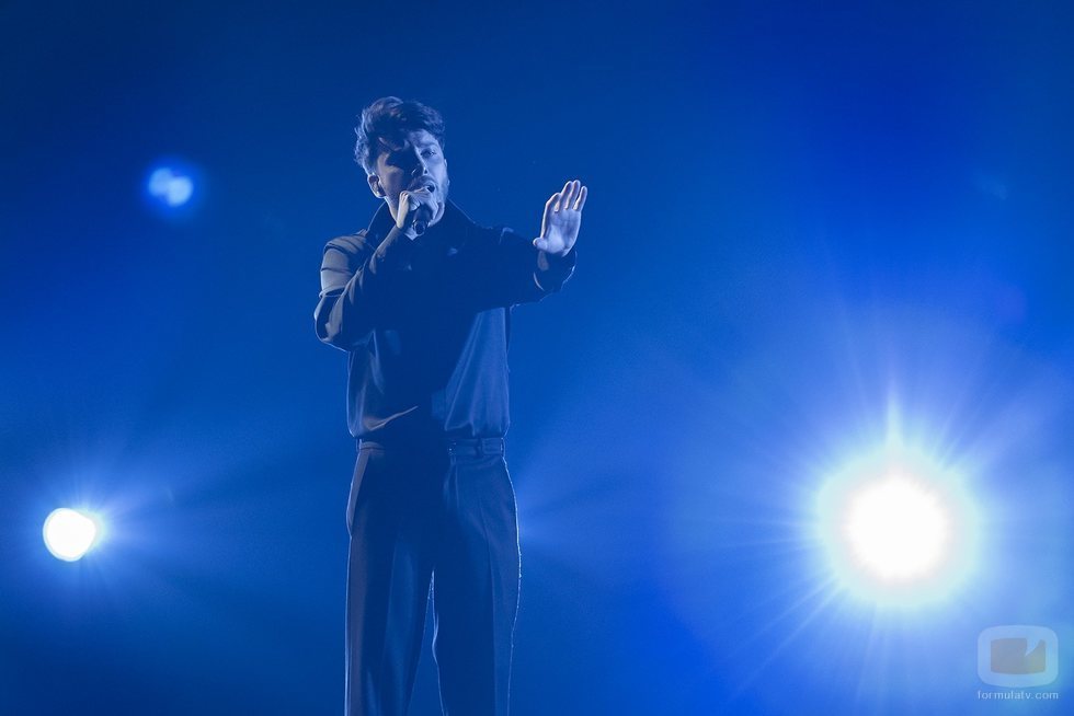 Blas Cantó durante su primer ensayo en Eurovisión 2021