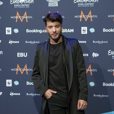 Blas Cantó posa feliz tras su primer ensayo en Eurovisión 2021
