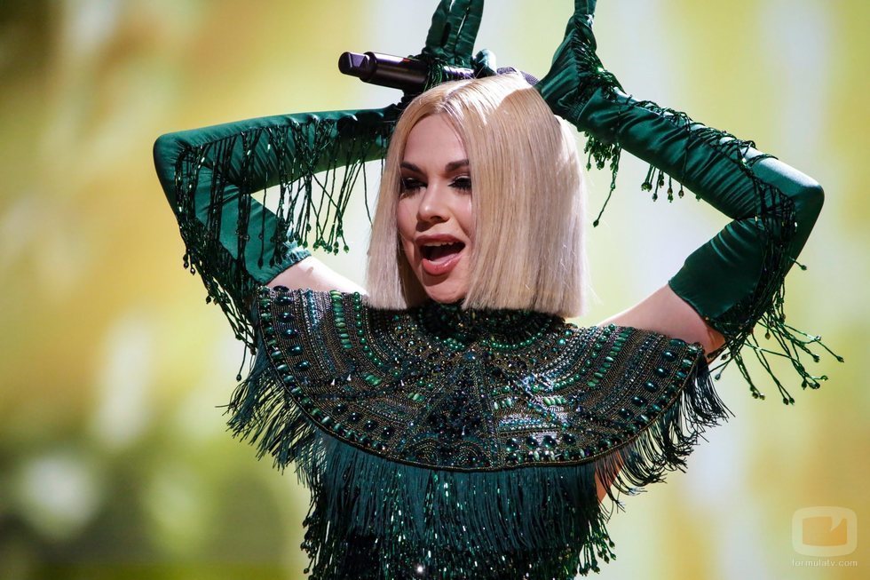 Samanta Tina, representante de Letonia, en la Semifinal 2 de Eurovisión 2021