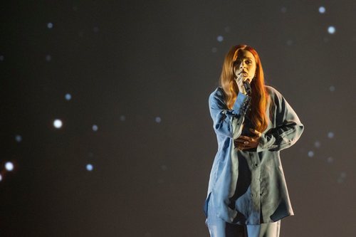 Victoria, representante de Bulgaria, en la final de Eurovisión 2021