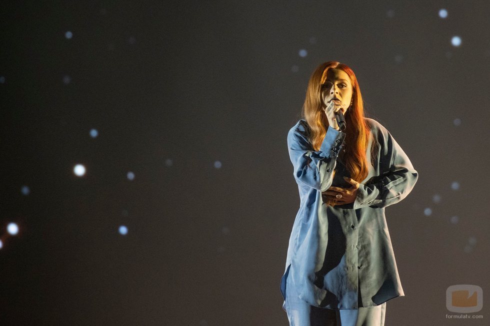 Victoria, representante de Bulgaria, en la final de Eurovisión 2021
