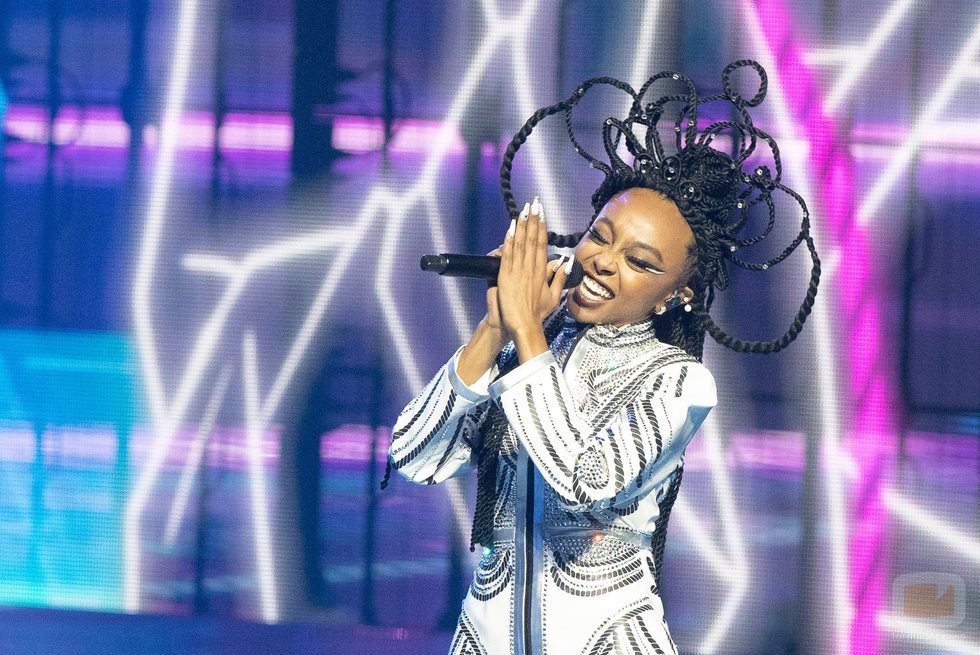Eden Alene, representante de Israel, en la final de Eurovisión 2021