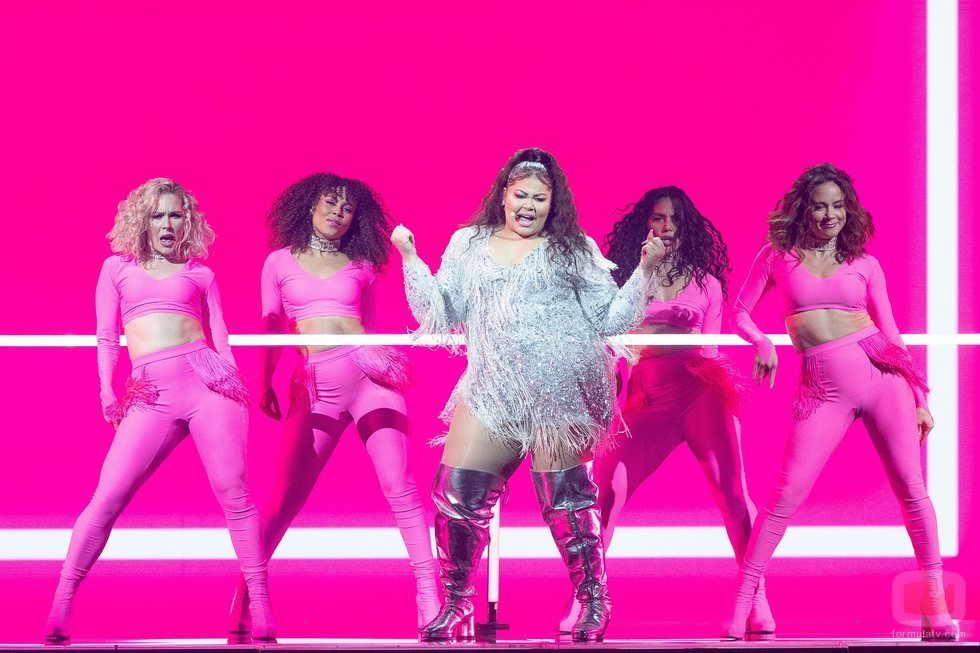 Destiny, representante de Malta, en la final de Eurovisión 2021