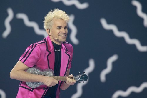 Jendrik, representante de Alemania, en la final de Eurovisión 2021
